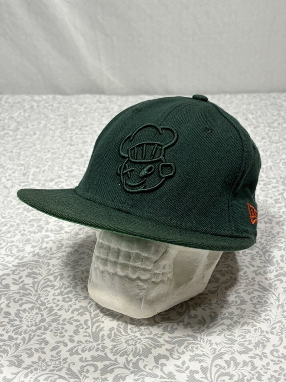 Rare Burn Rubber Detroit X New Era Chef Logo Fitted Hat 7 Green Cap USA 5950